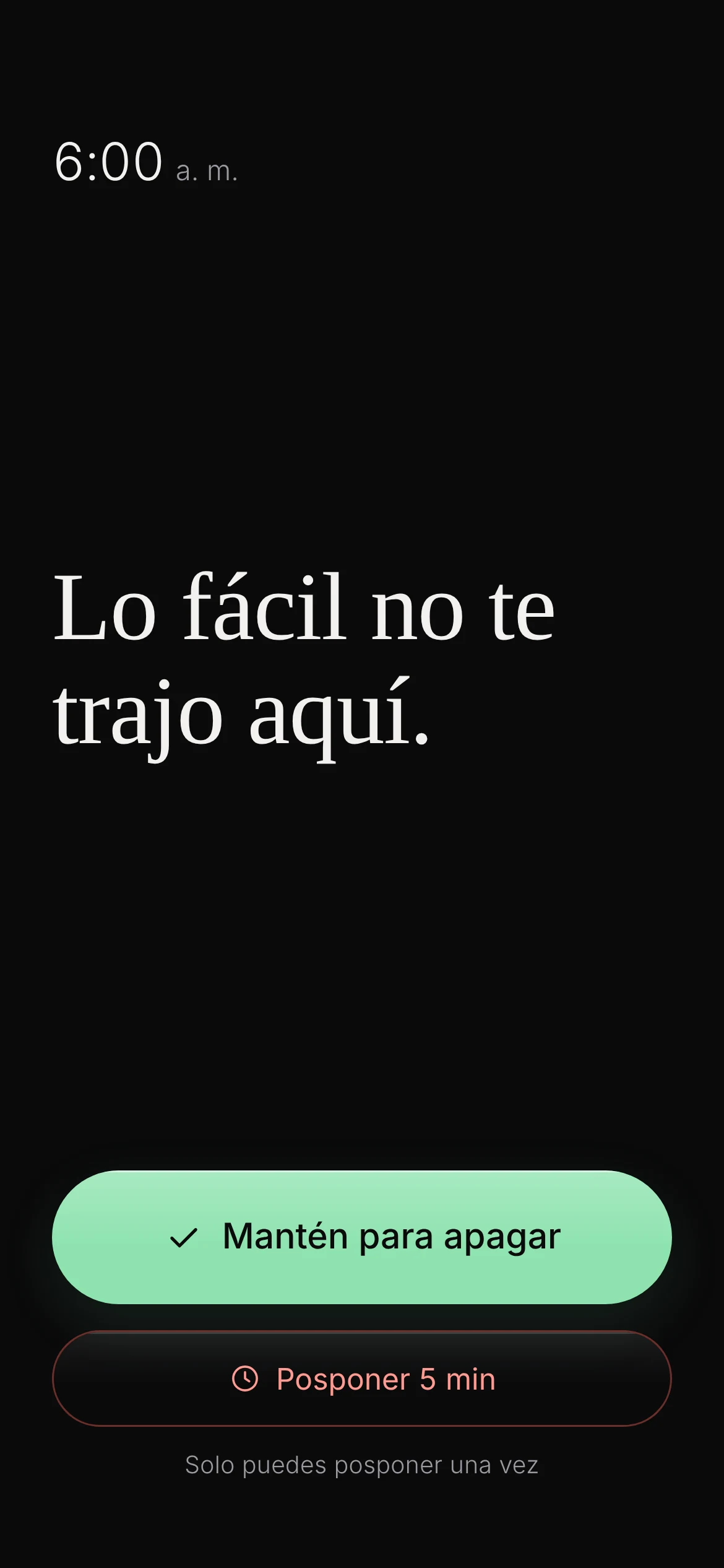 Sunbell sonando con la frase del día.